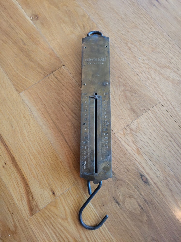 Antique Chatillon Hanging  Scale, 30 lb 15 kilo