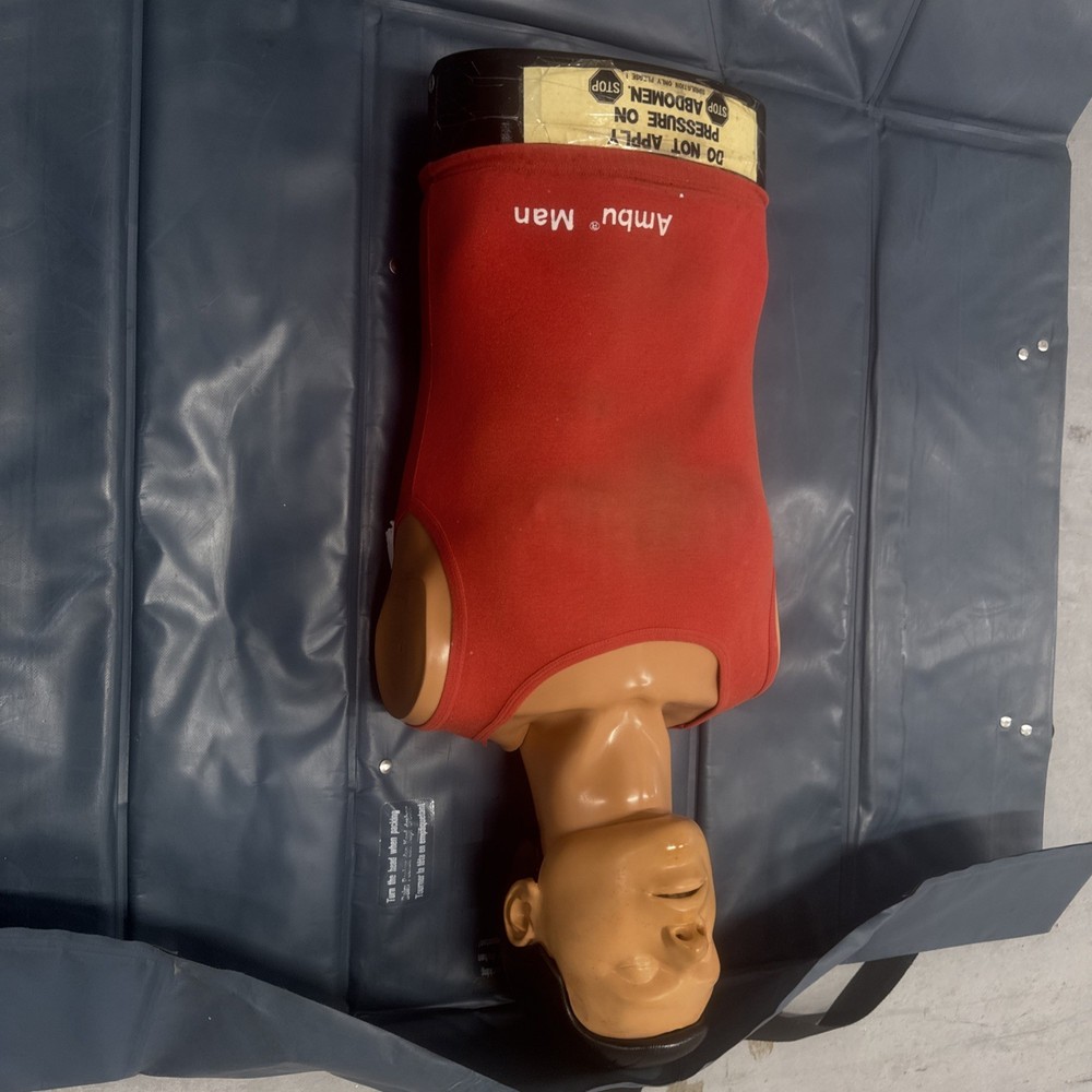 Ambu Man CPR Training Manikin Dummy W/ Case