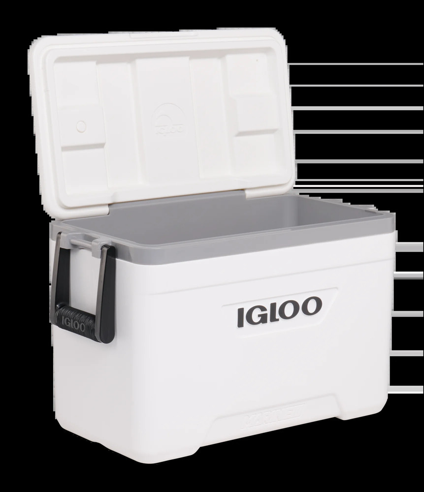 Igloo 25 QT Marine Hard Sided Cooler, White