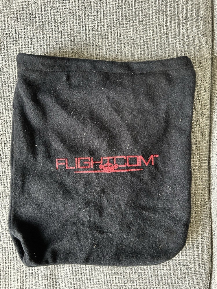 FLIGHTCOM BLACKHAWK 5DX AVIATION HEADSET NICE CONDITION