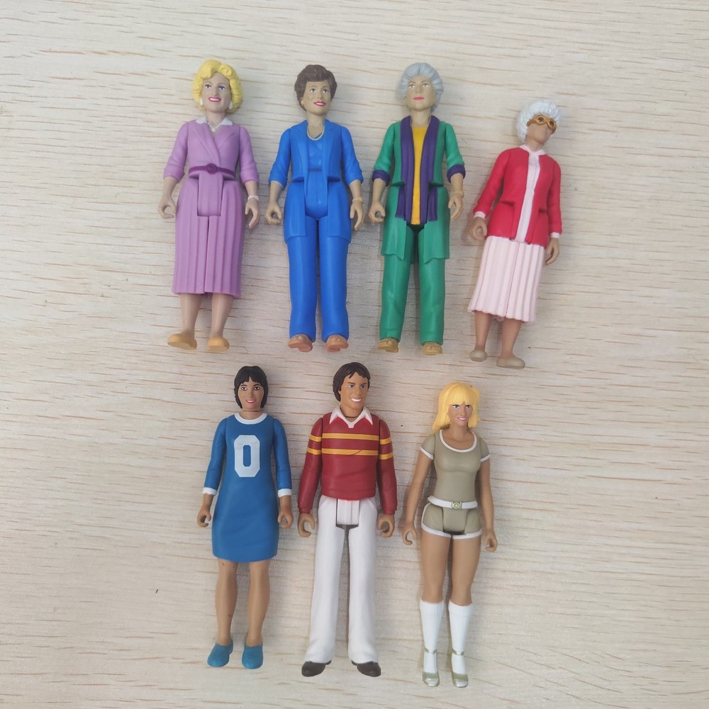 7pcs 3.75" Golden Girl Dorothy Blanche Sophia Three's Company Jack Chrissy Janet