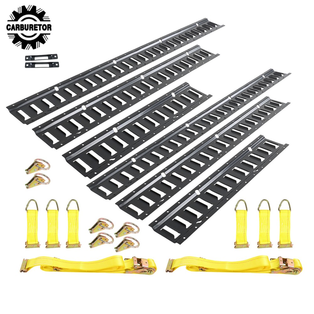 22 Pcs Mixed Size 2ft 3ft 4ft Black E Track Rails Complete Kit With Hardware