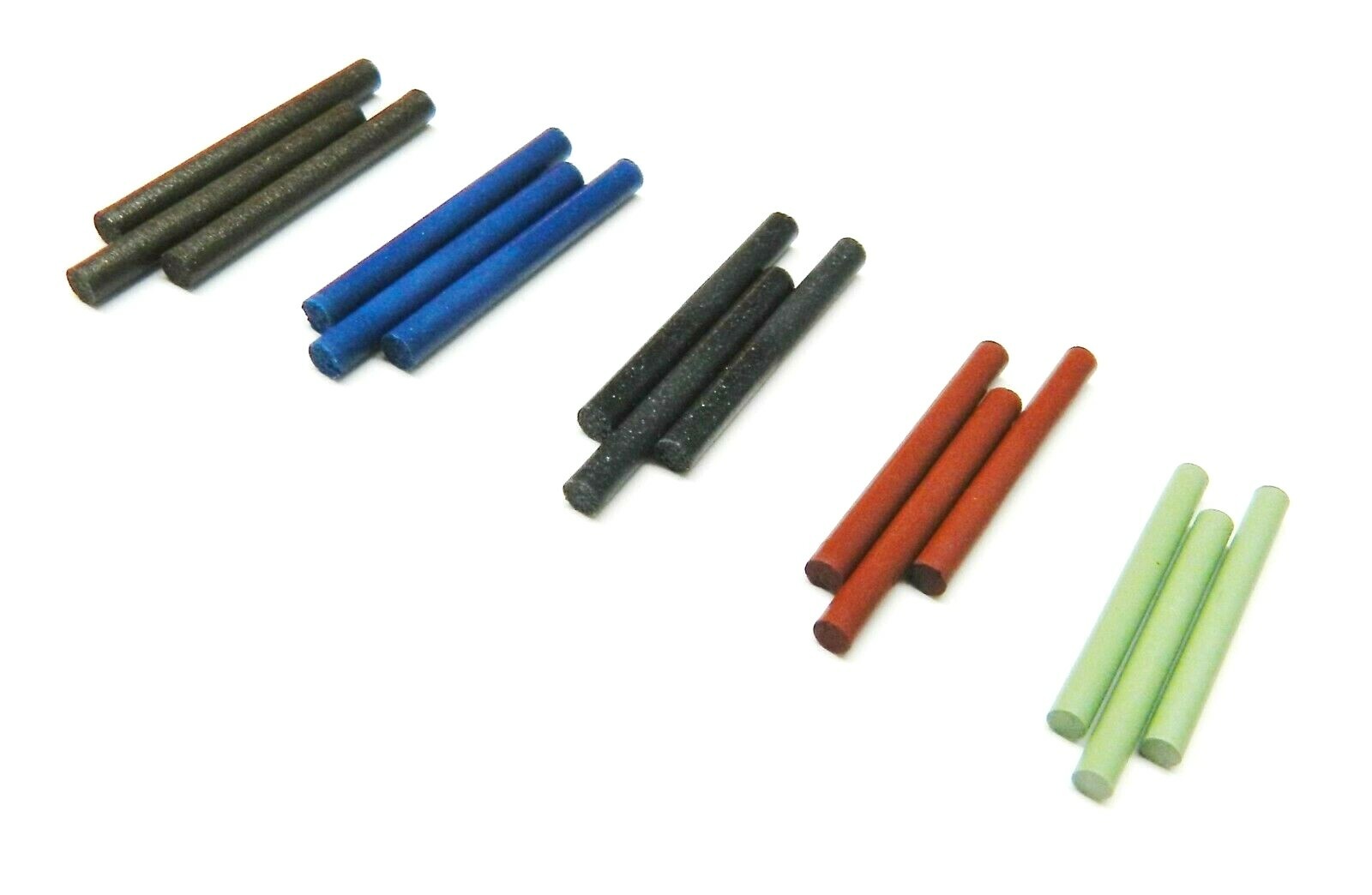 3mm Silicone Pin Polishing Points 15Pc Assortment of 5 Grades & Chuck Mandrel