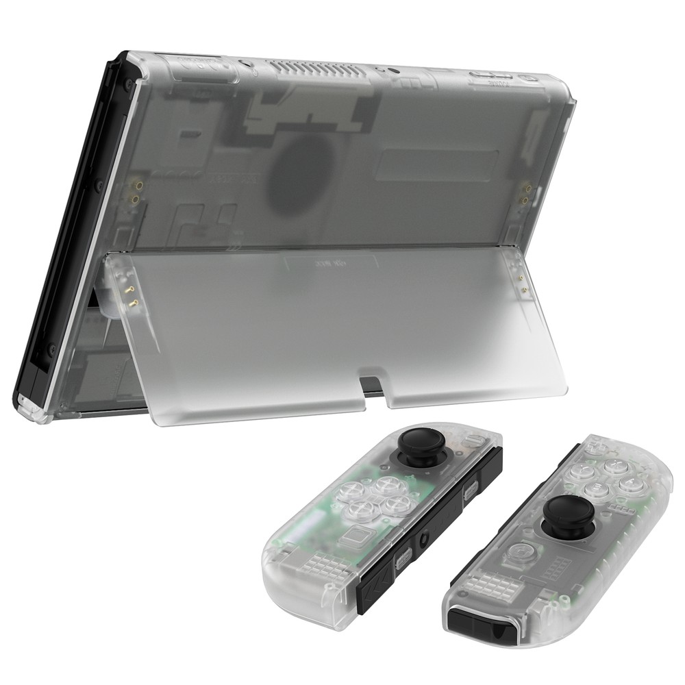 Replacement Full Shell Housing Joy con Buttons Clear for Nintendo Switch OLED