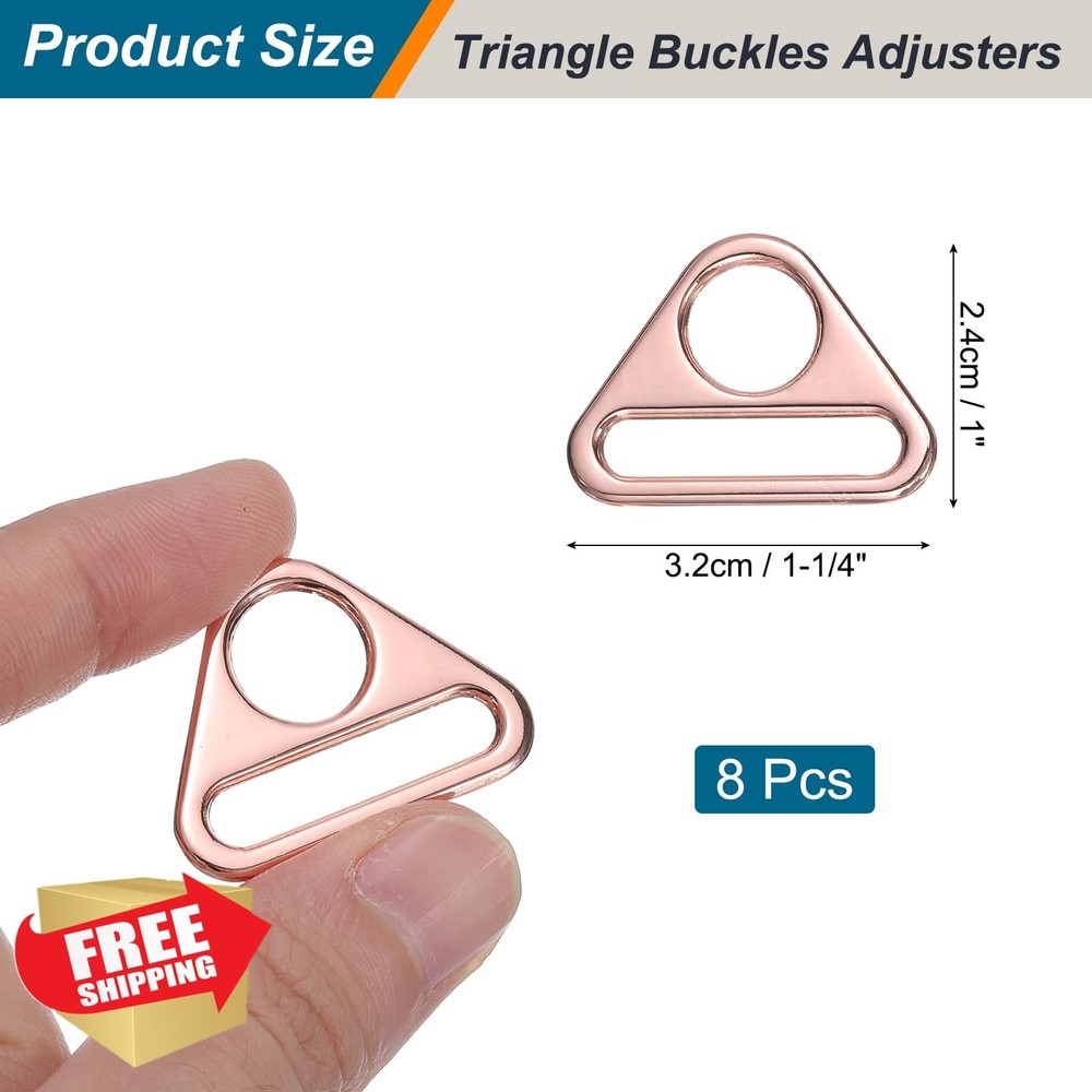 uxcell Triangle Buckles Adjuster D Rings Strap