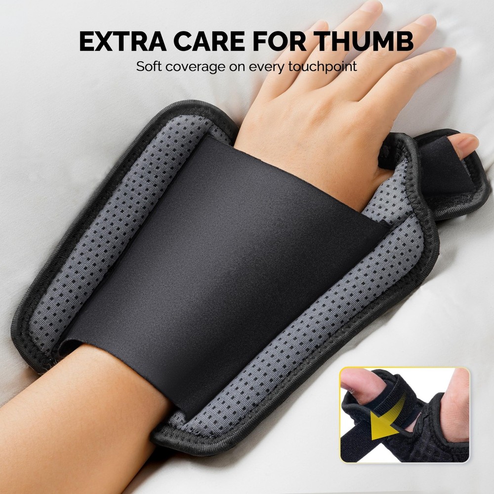 FEATOL Thumb Brace Left Hand - Ergonomic Support for Trigger Thumb, De Querva...