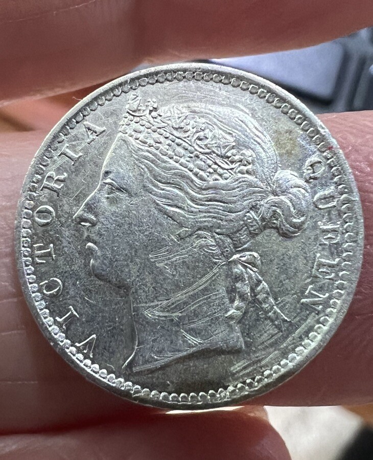 1896 Straits Settlements Silver 10 Cents