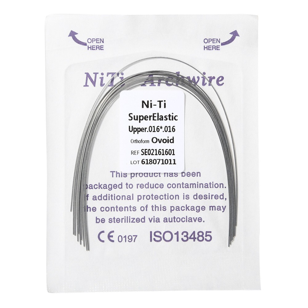 Dental Ortho Arch Wire Super Elastic Niti Reverse Curve Rectangular True Form