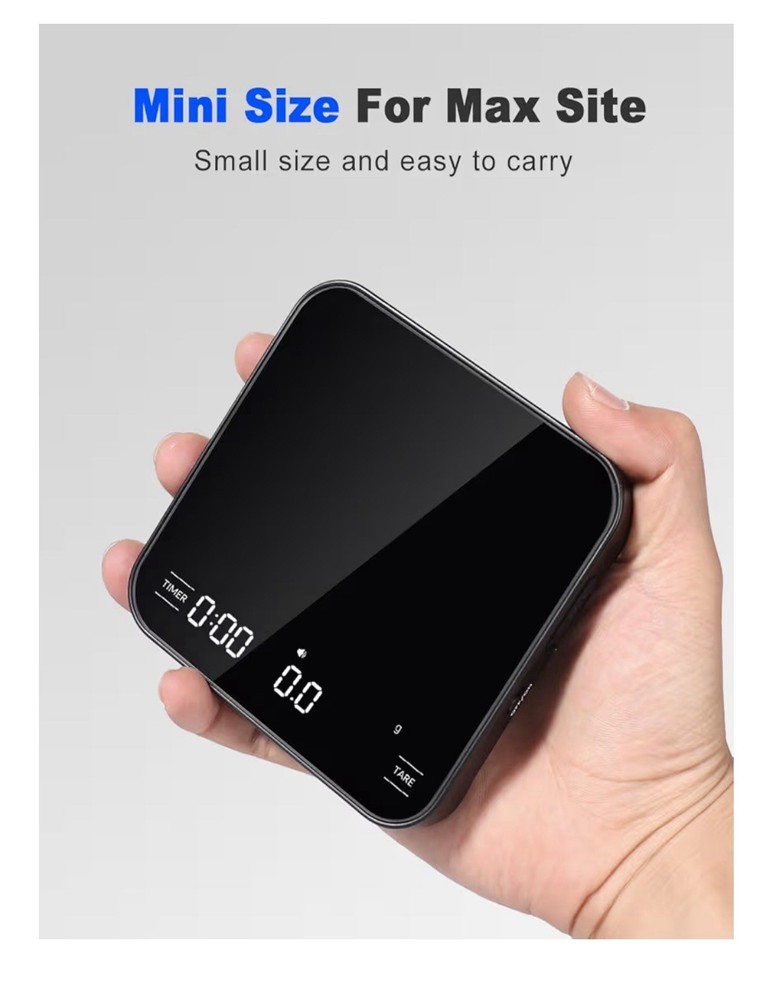 Rechargeable Mini Coffee Scale with Timer,