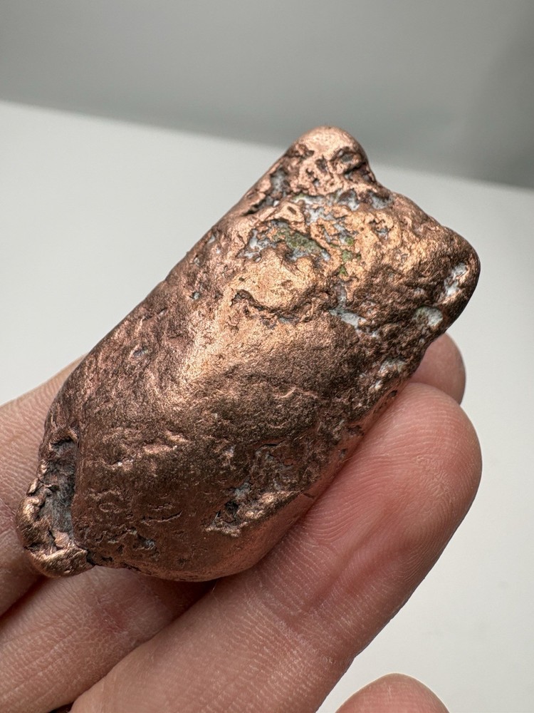 Pure Native Michigan Solid Copper Nugget Specimen Keweenaw Peninsula Mineral