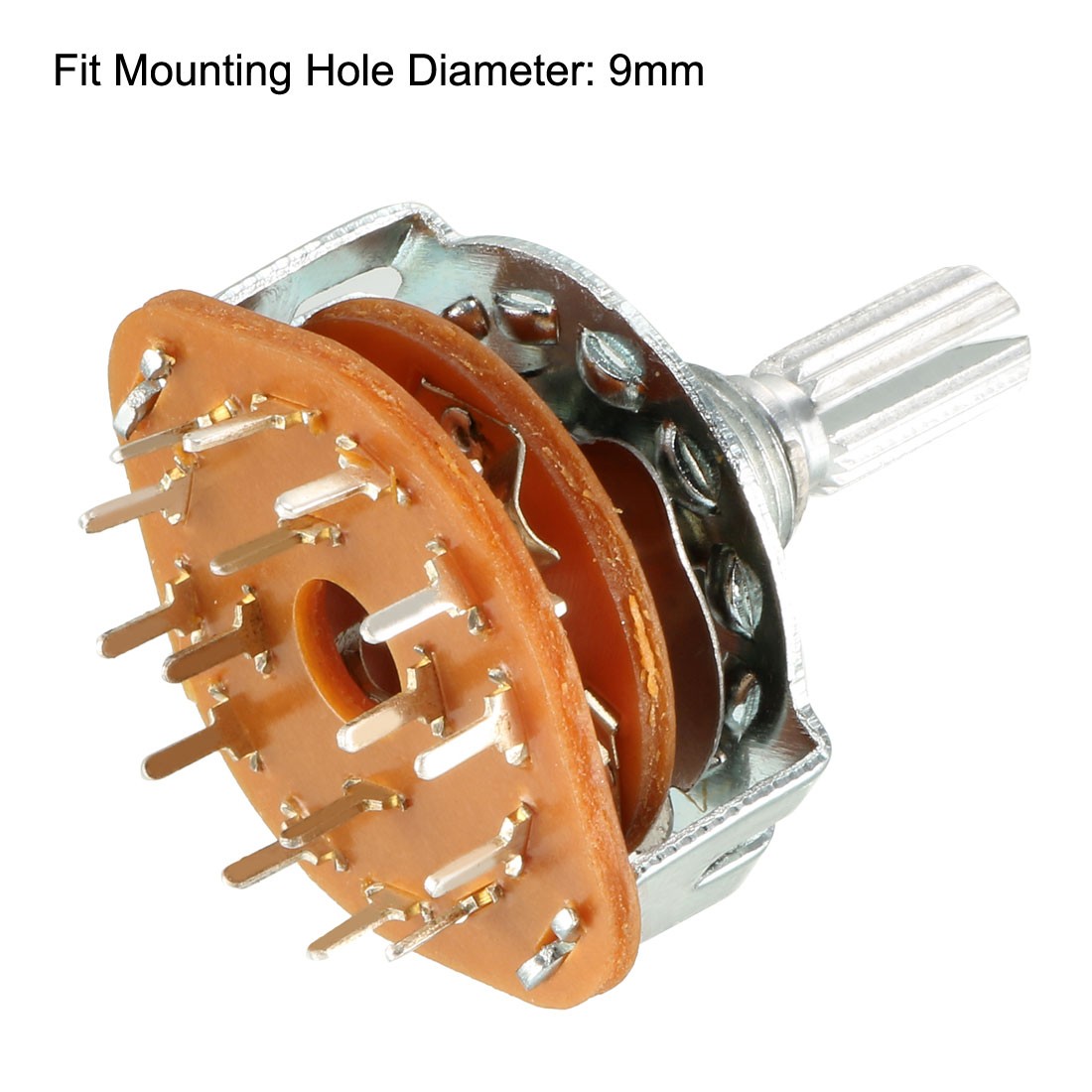 2 Pack 16Pin 4P3T 4 Pole 3 Position Selector Rotary Switch,Single Deck Band