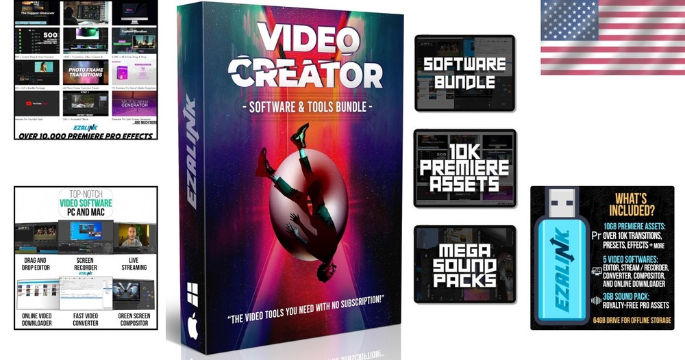 Ultimate Video Editing & Conversion Kit with 10K+ Assets