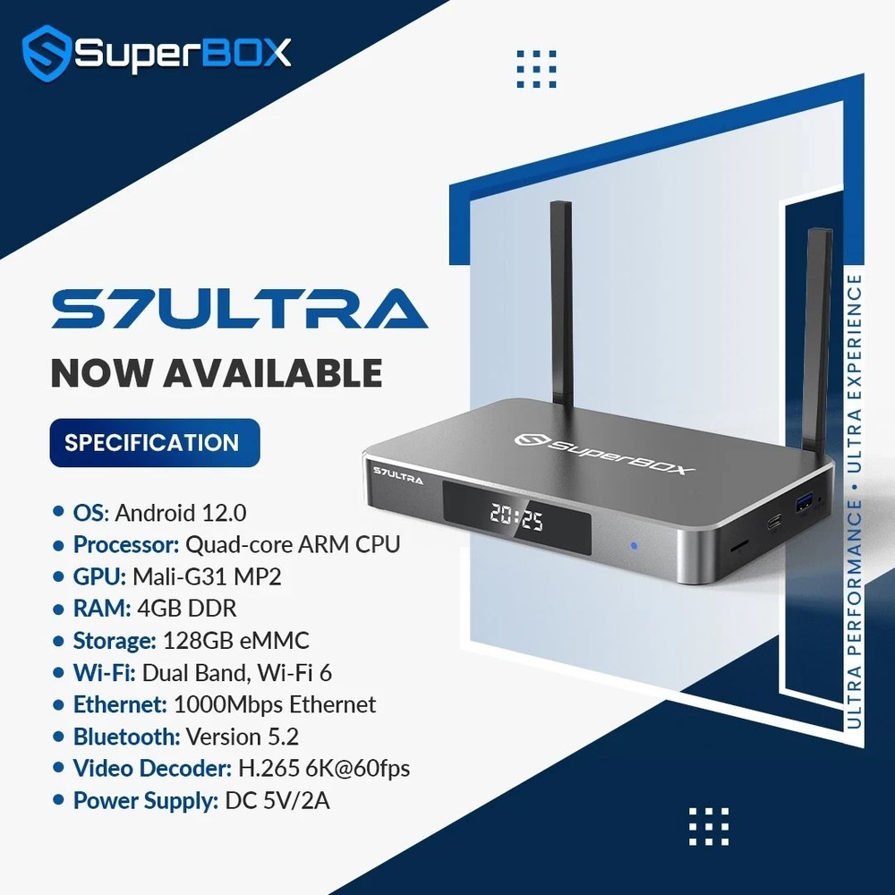 SUPERBOX S7 MAX Streaming Media Player