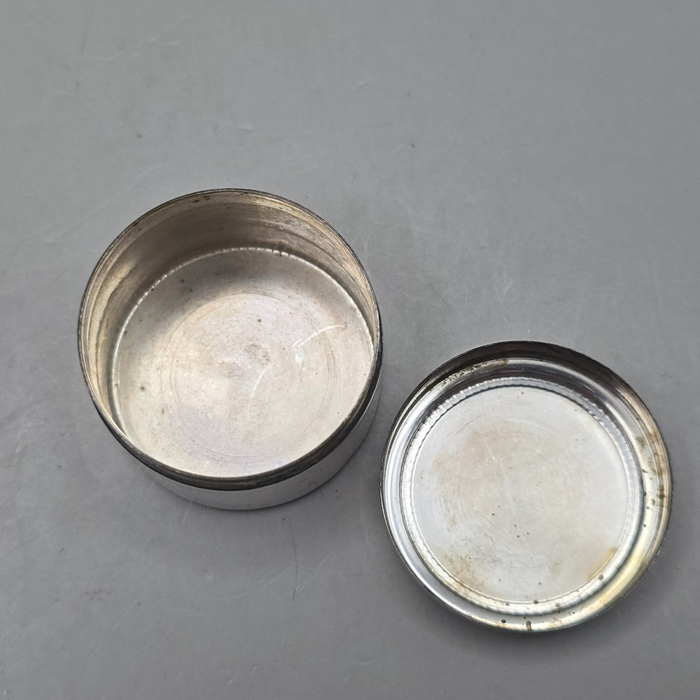 Antique Continental 800 Silver Vanity Pot/Small Box