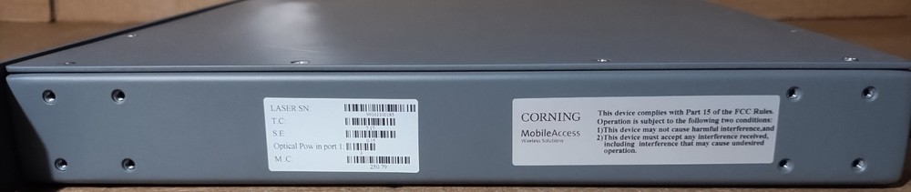 Corning Mobile Access Wireless Solutions Base Unit for 8 Links Model WB-B8U