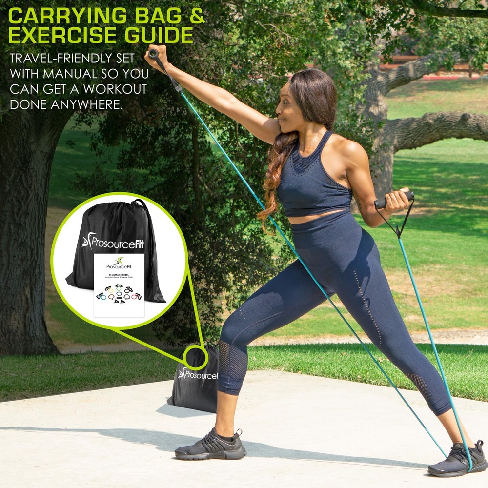 ProsourceFit Single Stackable Resistance Bands with Door Anchor and Exercise ...