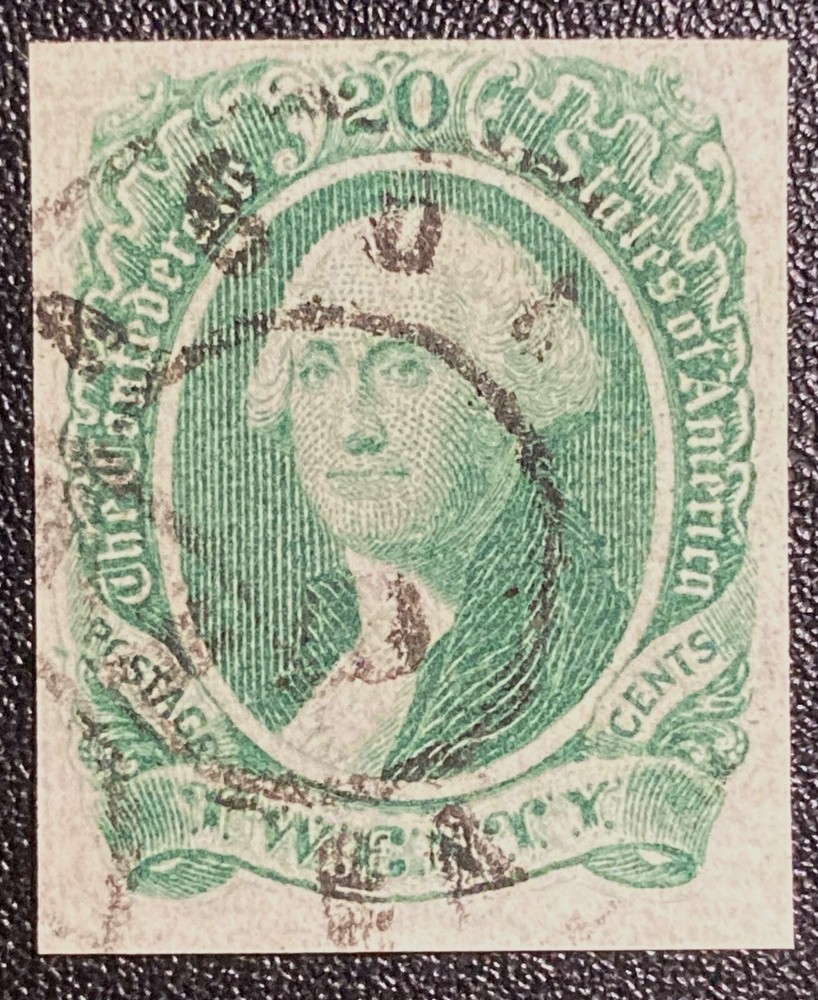 CSA #13 Used PF Graded 85 w/ Macon, GA Double Circle Cancel, PF Cert # 519875