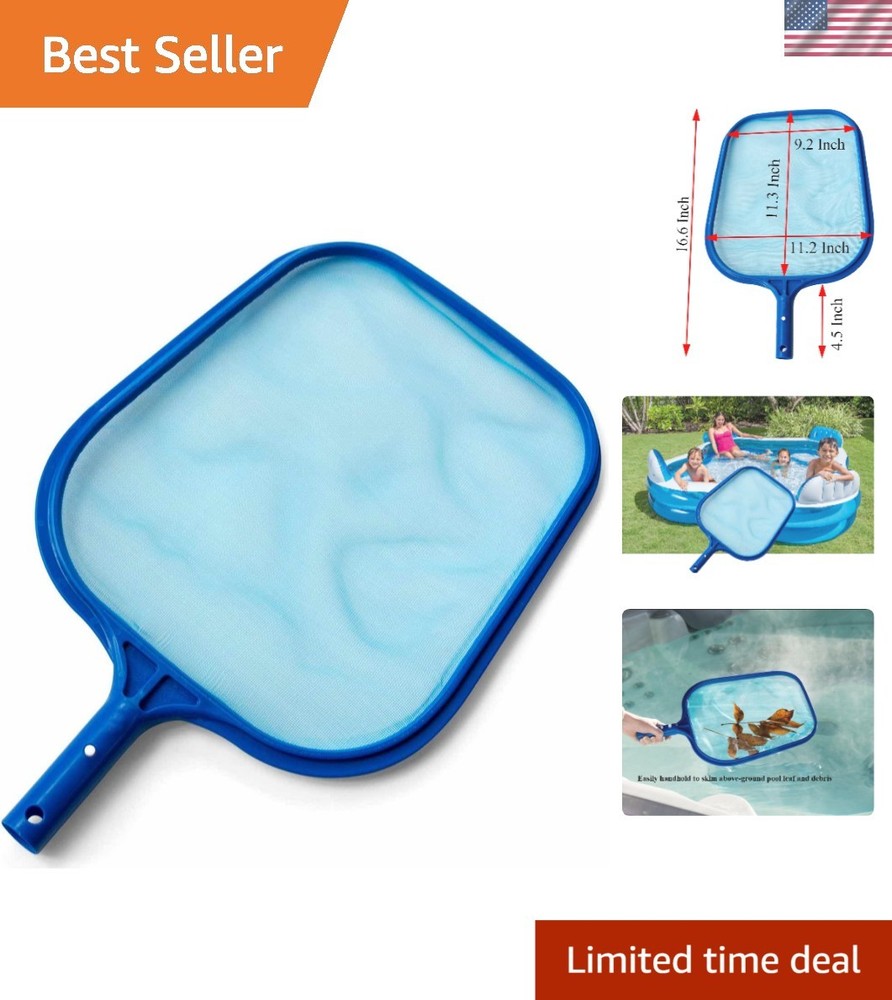 Lightweight Leaf Skimmer with Durable Plastic Frame for Effortless Pool Care