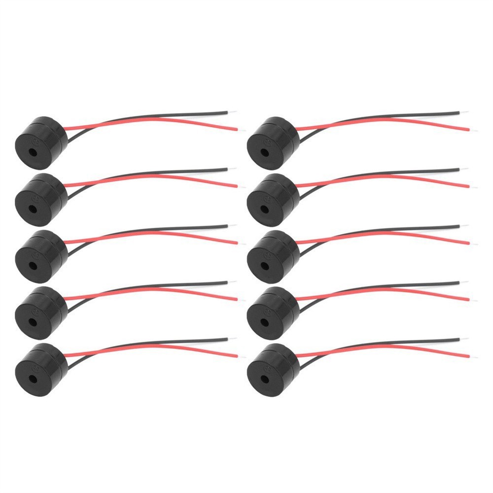 Reliable 10Pcs Active Wired Buzzer for Motorcycles Steering ABS Material