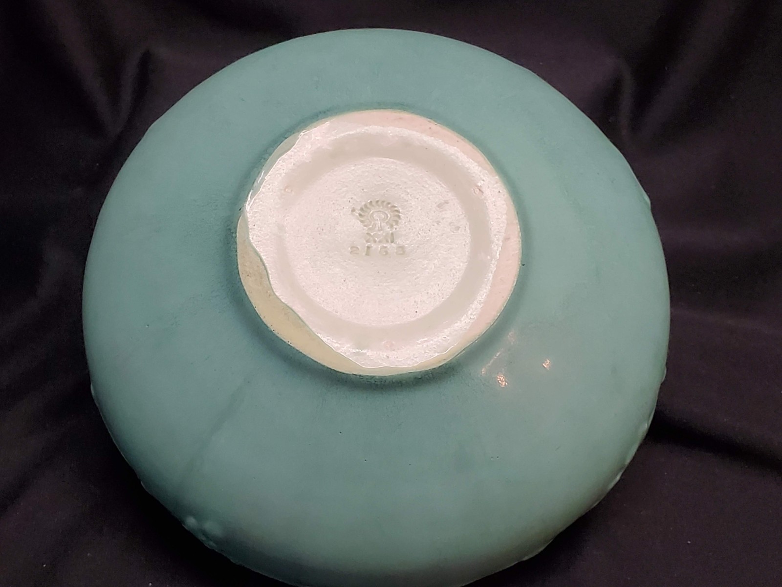 1921 Rookwood Pottery Large 9" Matte Mint Green Bowl Grape Vine