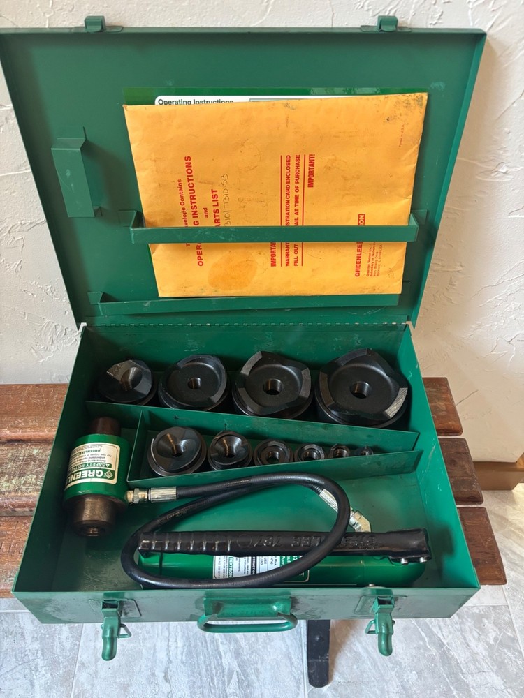 Greenlee Knockout Punch Driver Set 7310 Never Used