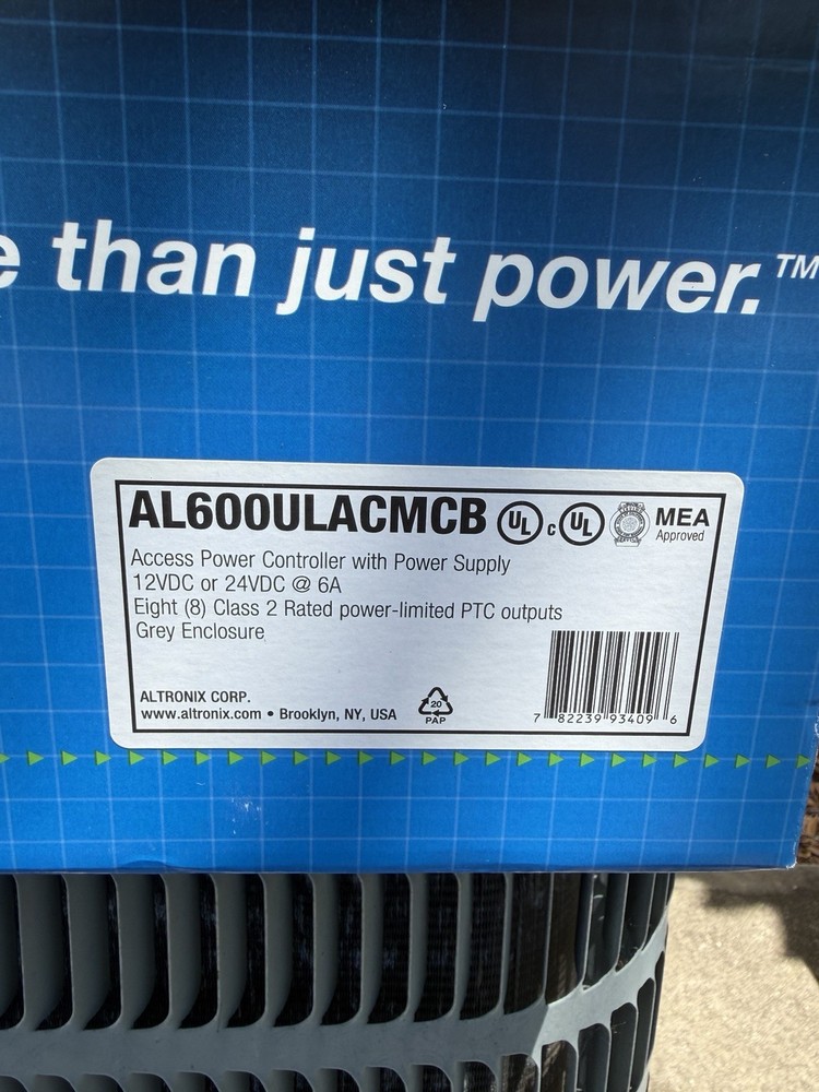 Altronix AL600ULACMCB Access Power Controller 12/24VDC 6A 8 PTC Outputs Grey