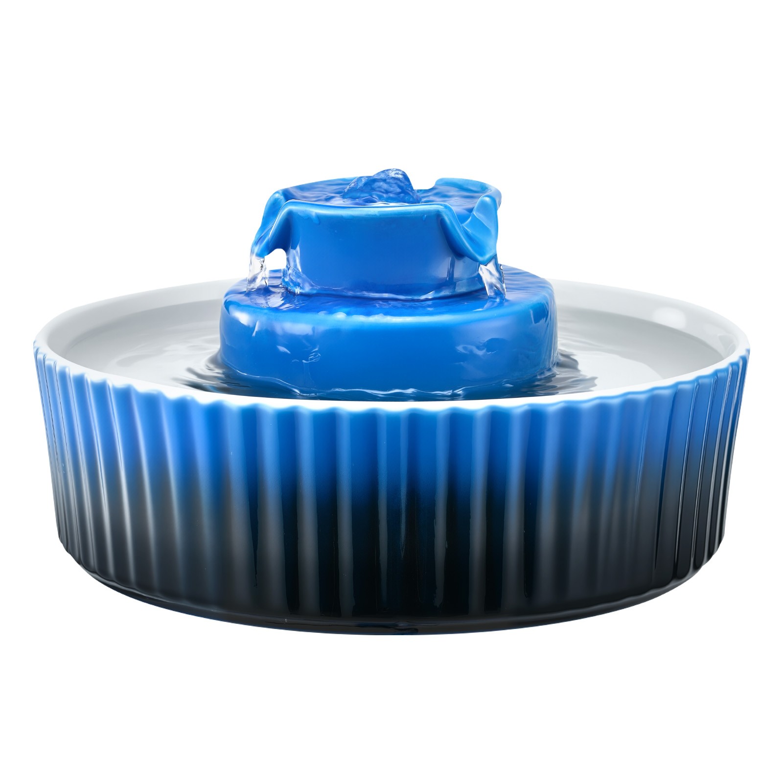 Ceramic Cat Water Fountain 2.1L/71oz Cupcake Pet Fountain for Cats & Dogs