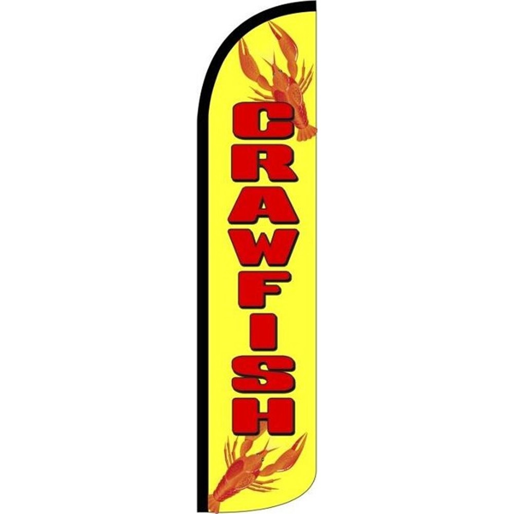 Crawfish 2 1/2 ft X 11 1/2 ft Windless Swooper Flag