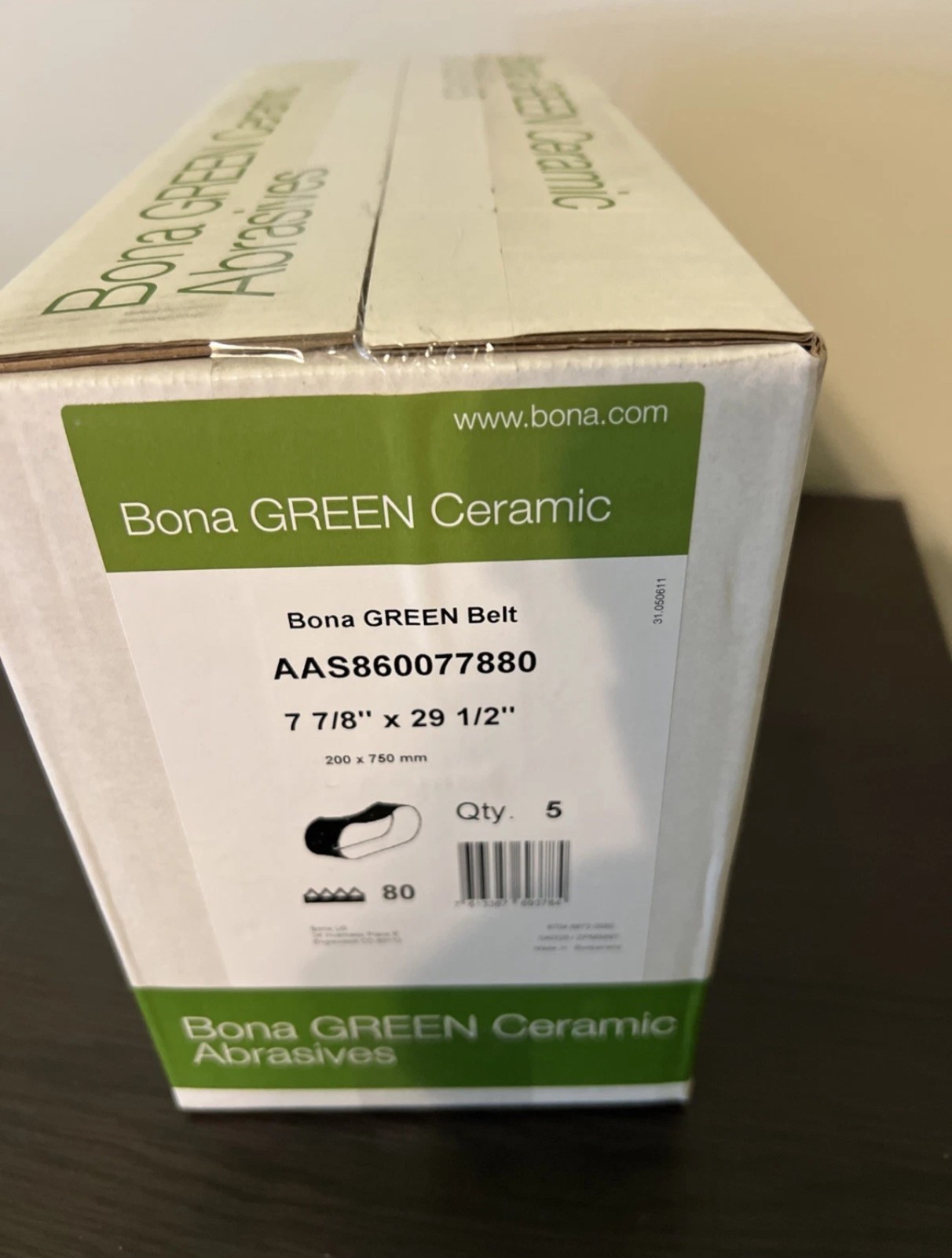 Bona Green Ceramic Abrasives 7-7/8” x 29-1/2” Belt 80 grit *Read Desc*