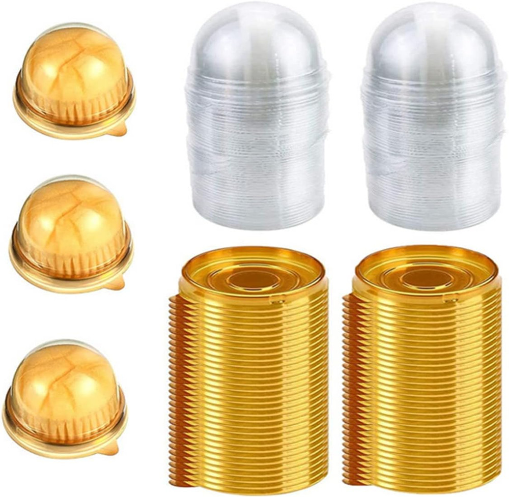 2 Inch 50 Pack Clear Plastic Mini Cupcake Containers Individual Packaging Mini C