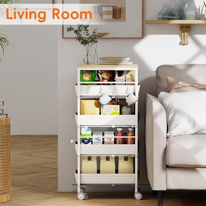 Versatile Rolling Utility Cart W/ Drawers Kitchen Storage & Organization New