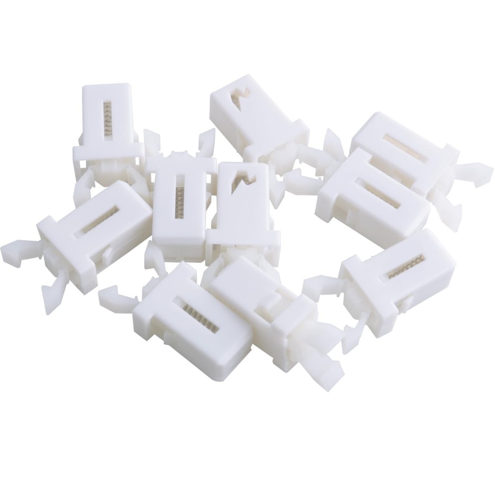 10 PCS White Trash Can Lock Replacement Kit Spring Press Buckle Touch Top