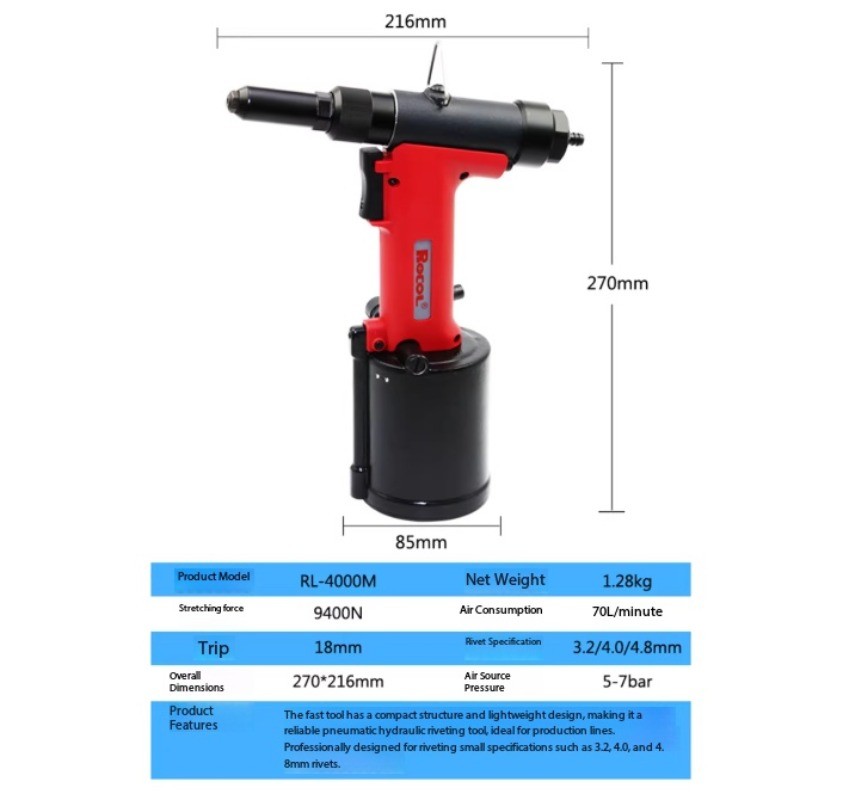 Self-loading Pneumatic Rivet Gun Fully Automatic Rivet Gun Riveting Machine
