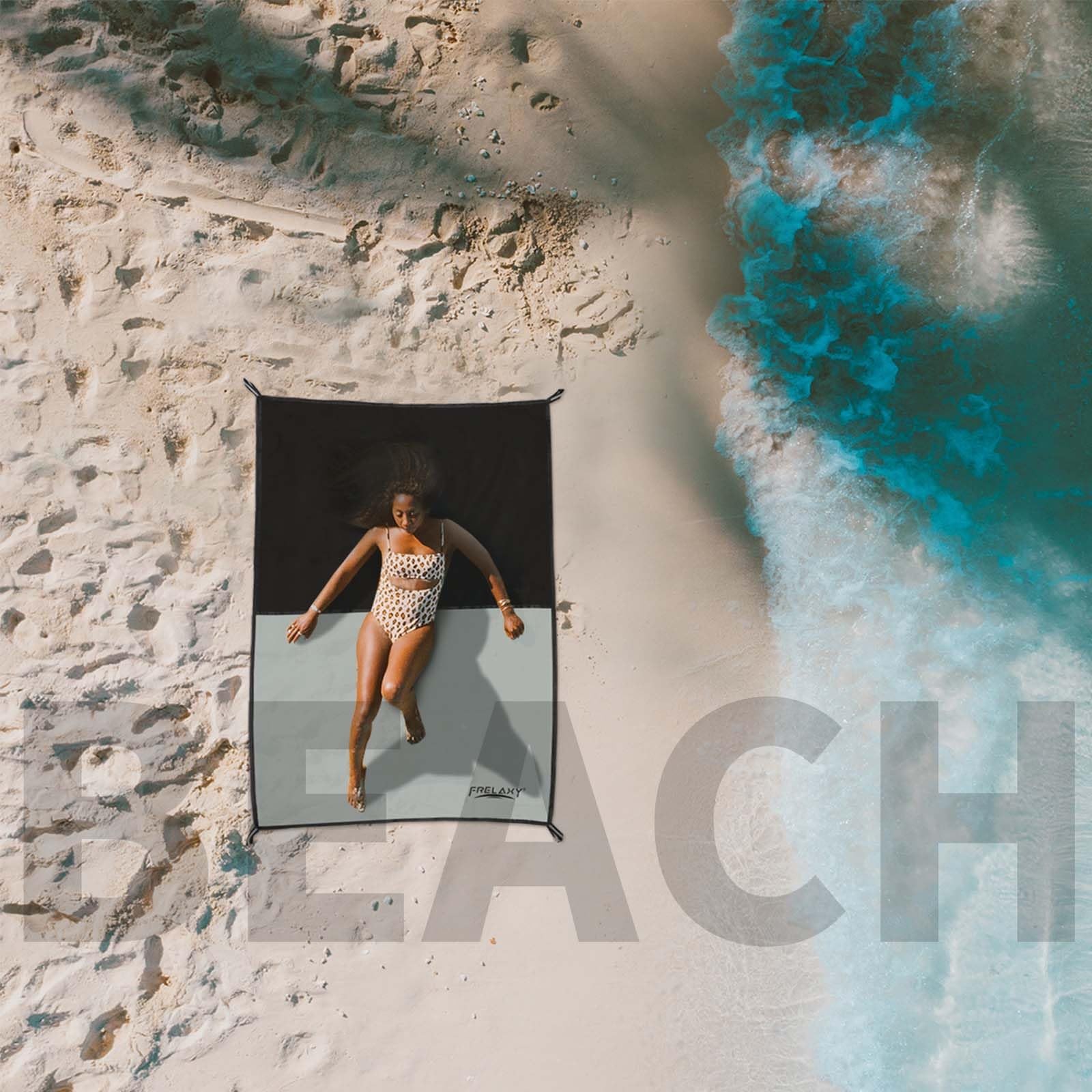 Frelaxy Pocket Picnic Blanket Waterproof Sandproof Beach Mat Compact Camping Tar