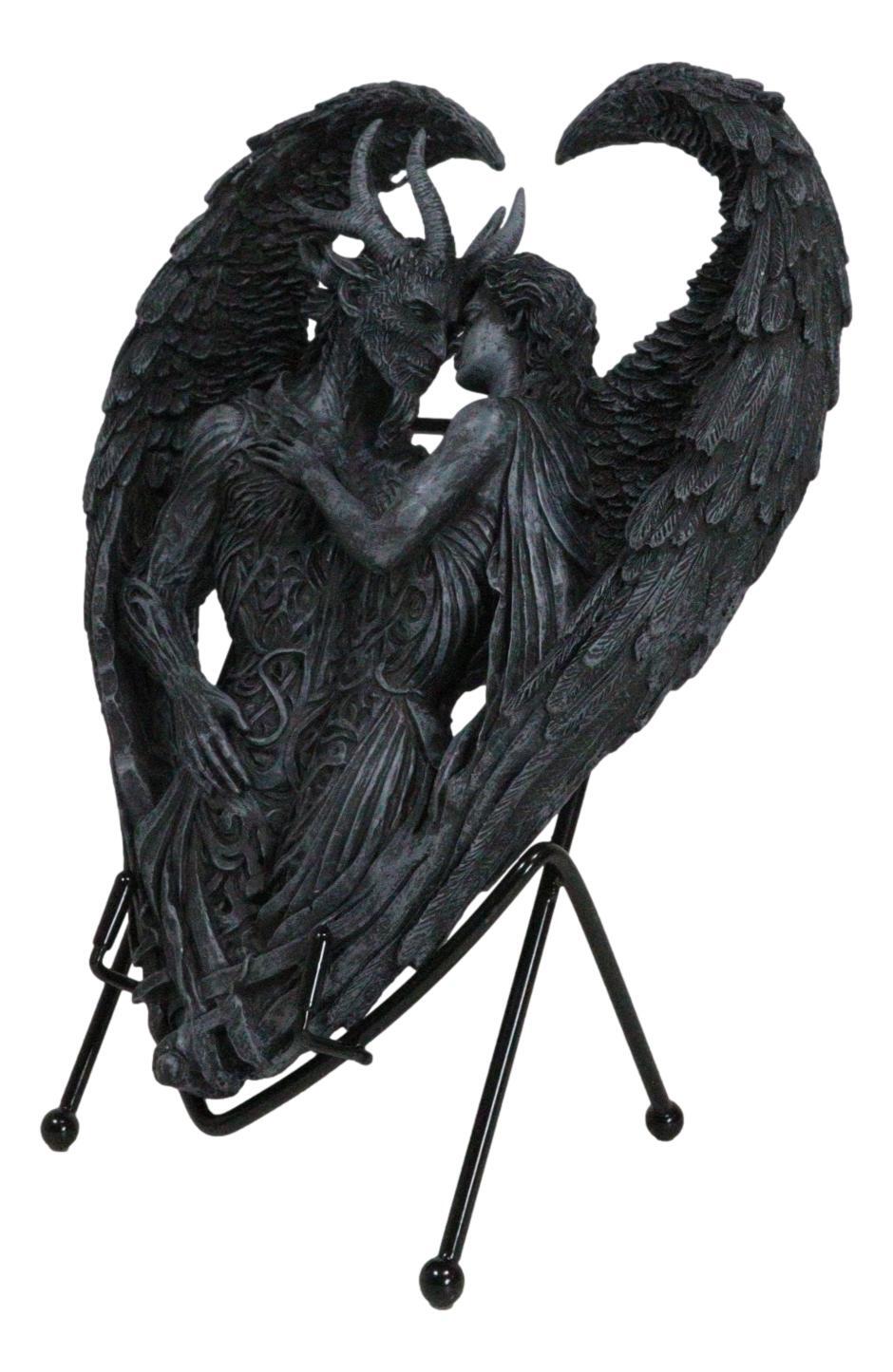Solemn Vow Innocence Satan Demon And Lilith Dark Angel Heart Plaque With Stand