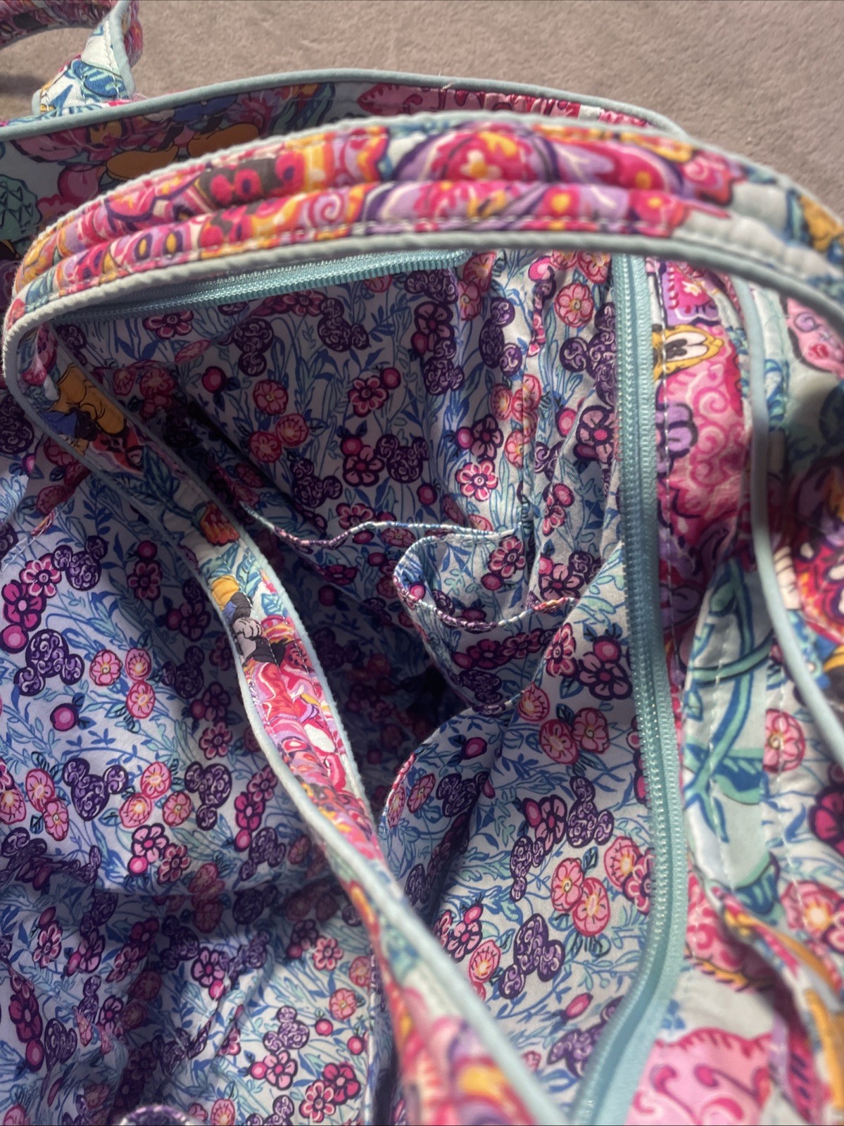 Disney Mickey Mouse and Friends Colorful Garden Iconic Vera Tote by Vera Bradley