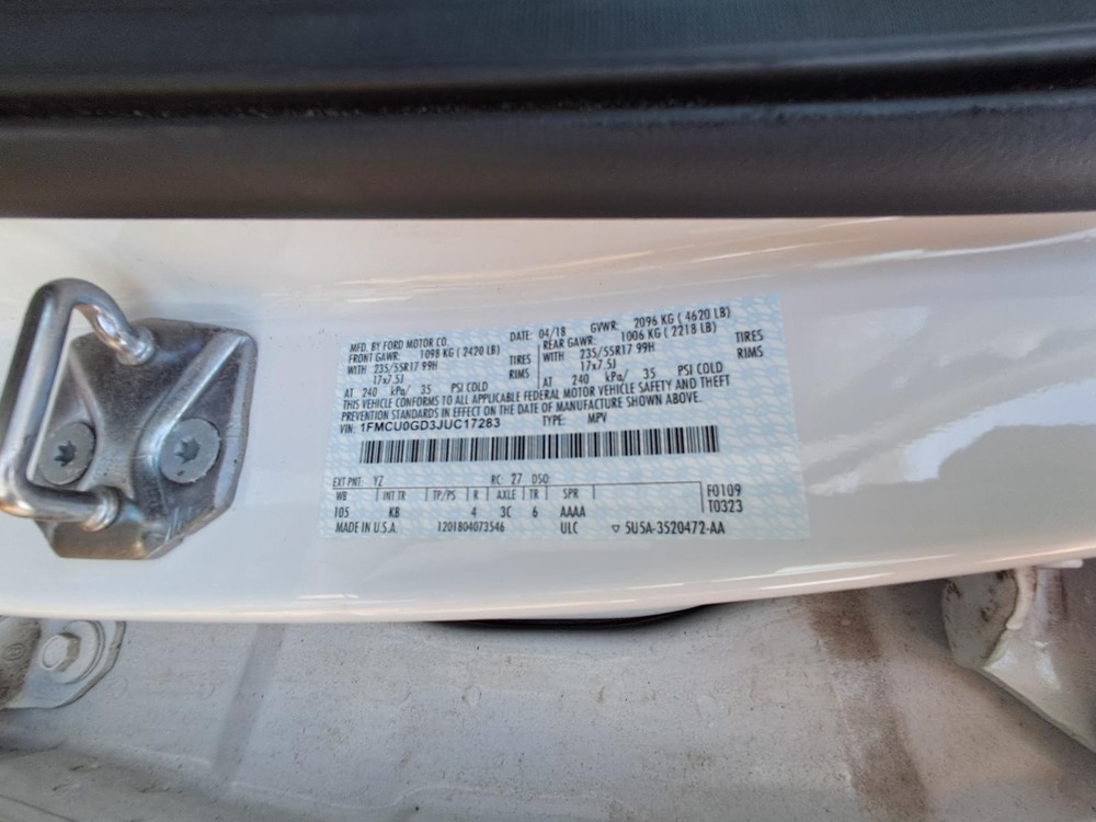 Used A/C Selector Switch fits: 2018 Ford Escape front automatic temperature cont