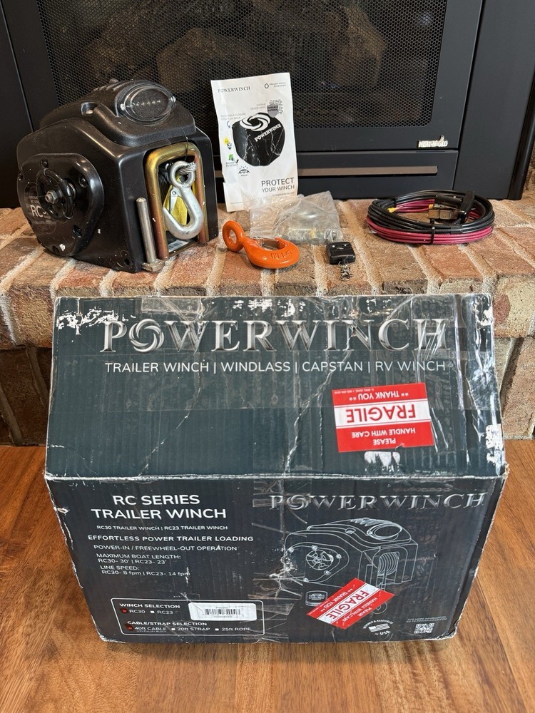 Powerwinch RC30 (P55950) Trailer Winch with 40ft Cable - READ!