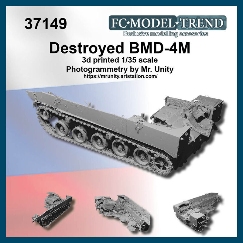 FC Model Trend 1/35 Tank Wreck - Destroyed BMD-4M