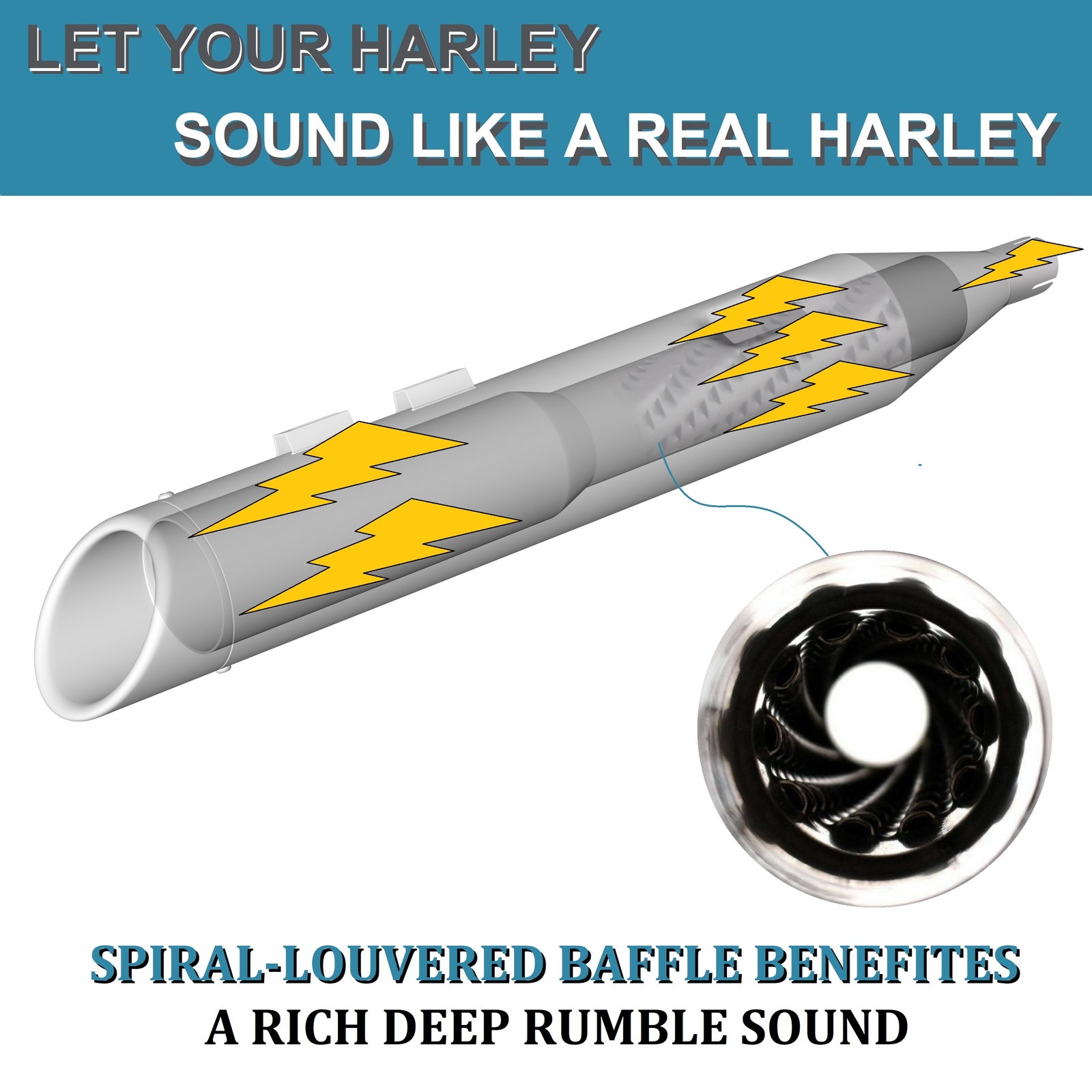 SHARKROAD 4.5 Slip Ons For 2017-UP Harley Touring Exhaust, Road Glide Mufflers