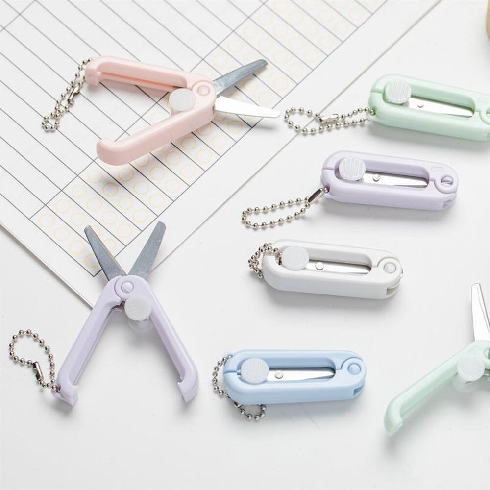 Portable Scissors Folding Sewing Scissors Office School Supplies Mini Cutting