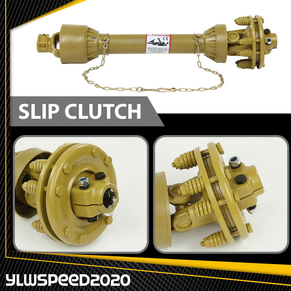 PTO Shaft PTO Drive Shaft 1-3/8"x6 Spline w/ Slip Clutch T4 31.5-41" Yellow New