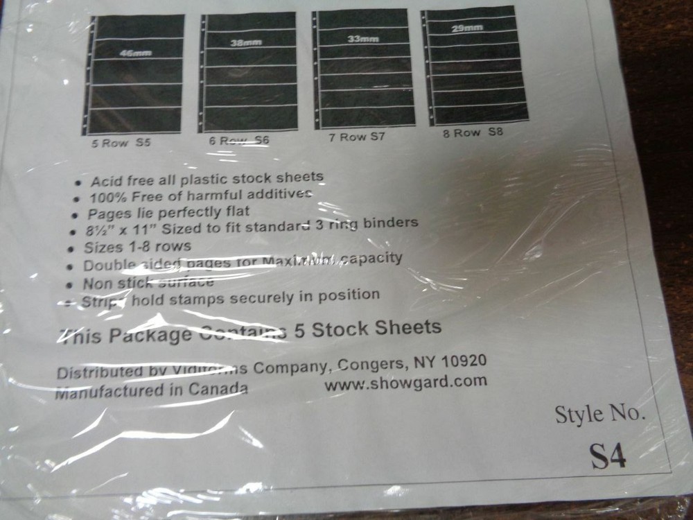 Showgard Supersafe 4 Row Black stamp Stock pages like Vario new pack 5 Dbl sided
