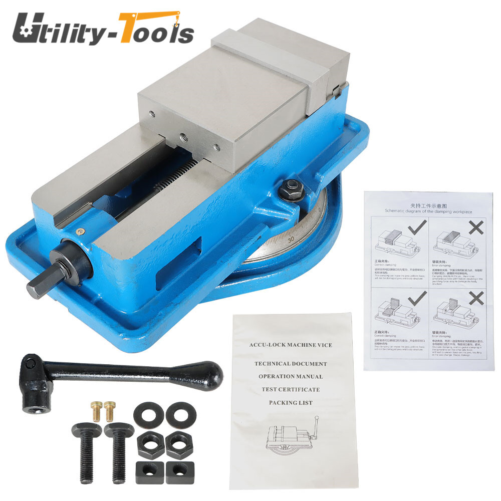 4'Inch Lockdown Vise Precision CNC Milling Machine Bench Clamp Vice With Base