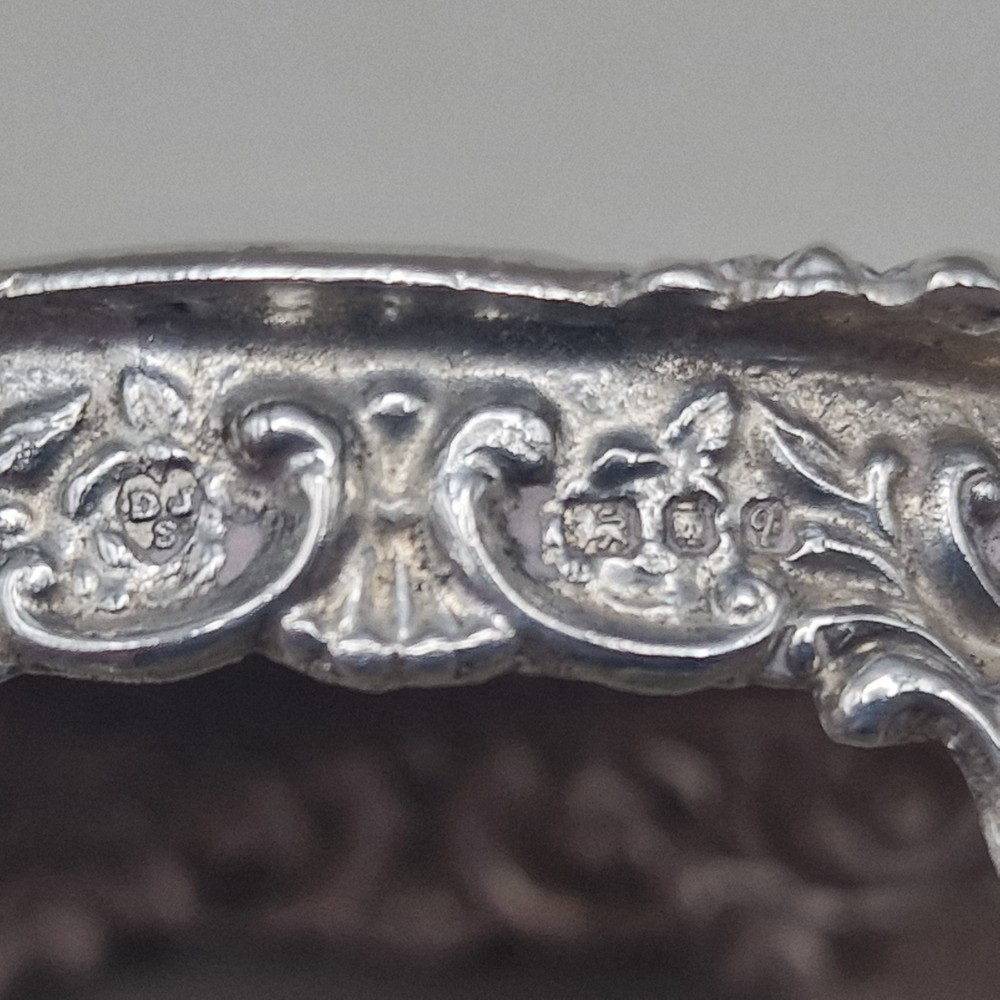Vintage Solid Silver Miniature Dollhouse Table & Two Cherub Chairs