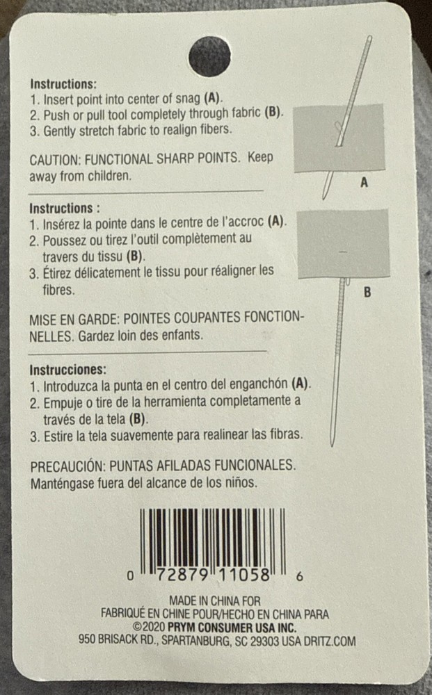 Dritz Snag Nab-It Precision Repair Tool 072879110586