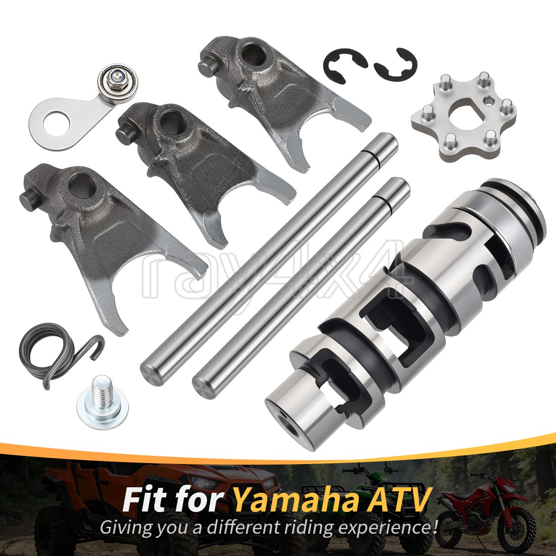 For Yamaha Banshee 350 Transmission Gearbox Shift Drum & Forks & Guide Bars Rods