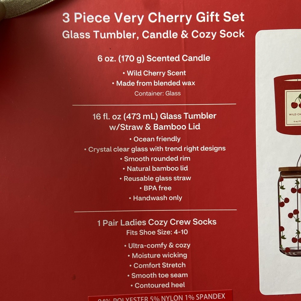 3Piece Very Cherry Gift Box Set Gift Box With bow