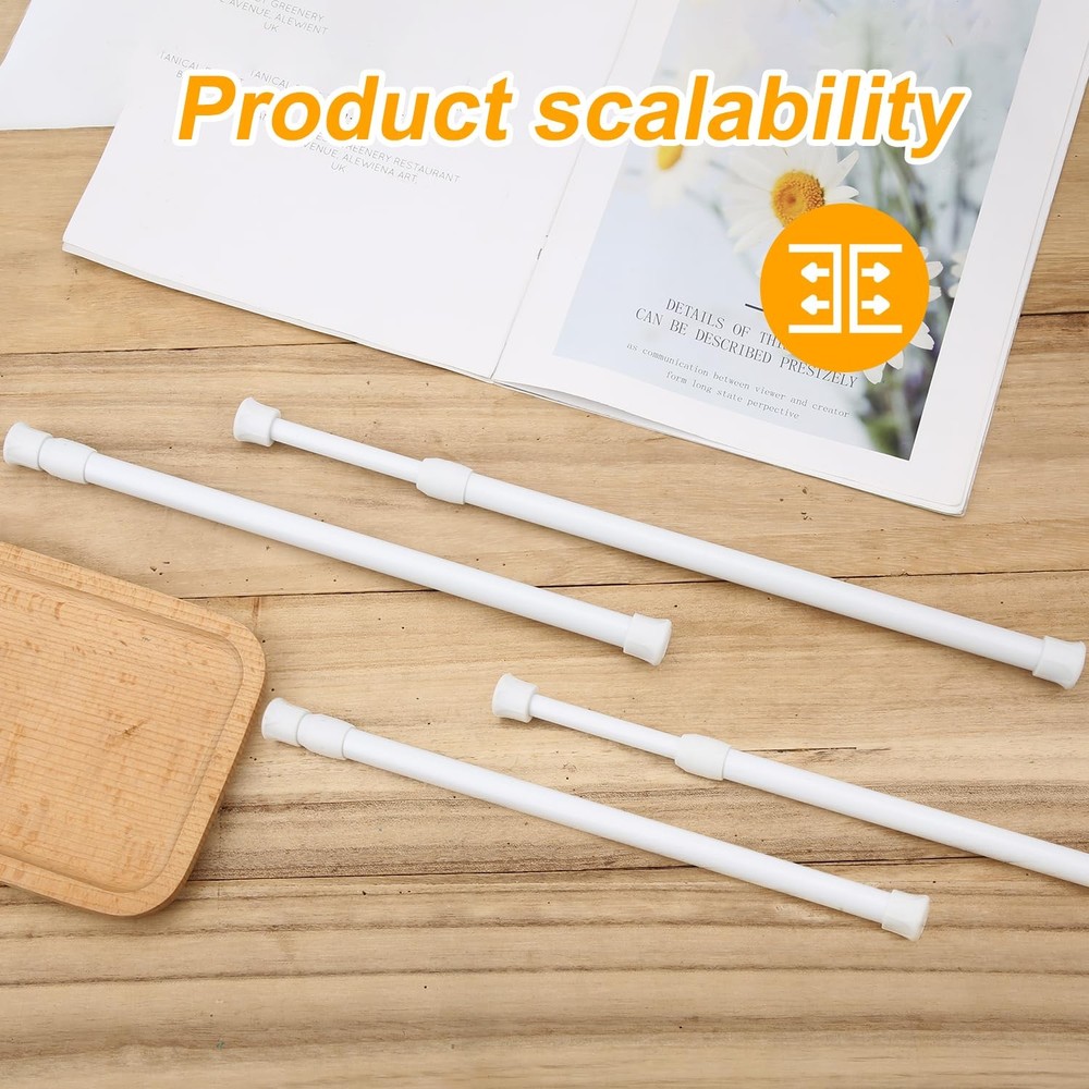 4pcs Adjustable Window Security Bars White 11.8 19.7