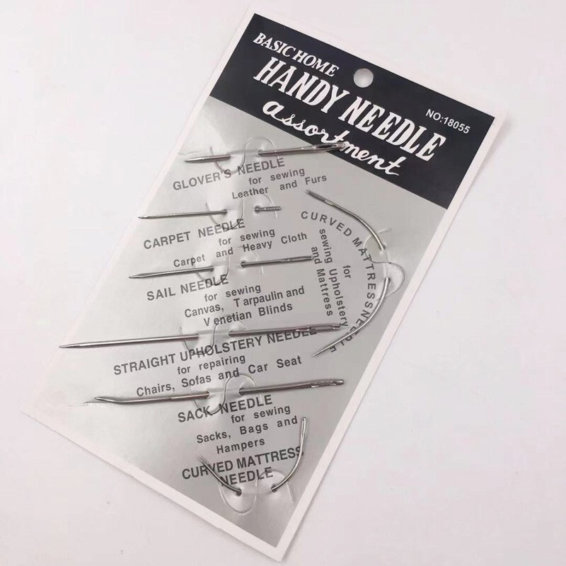 7PCs Repair Sewing Needles Kit Upholstery Carpets Canvas Leather Curved USSeller